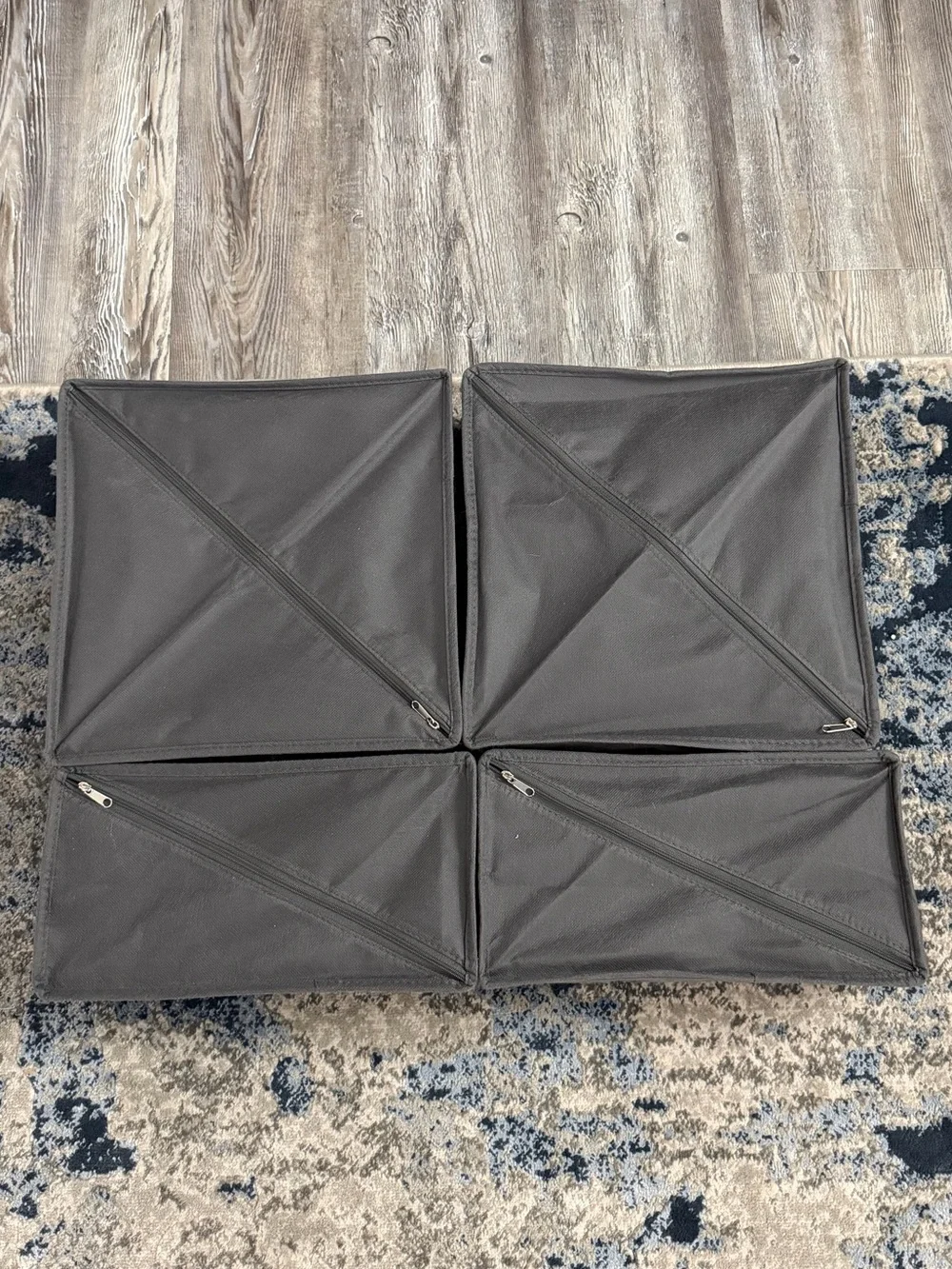 Modular Fabric Drawer Organizer Set - Charcoal Gray